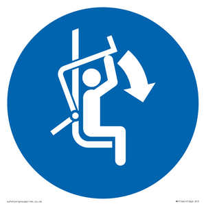 Mandatory: Open safety bar of chairlift